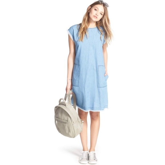 bp Dresses & Skirts - NWT Nordstrom’s BP Denim Shift Dress w Frays XXS